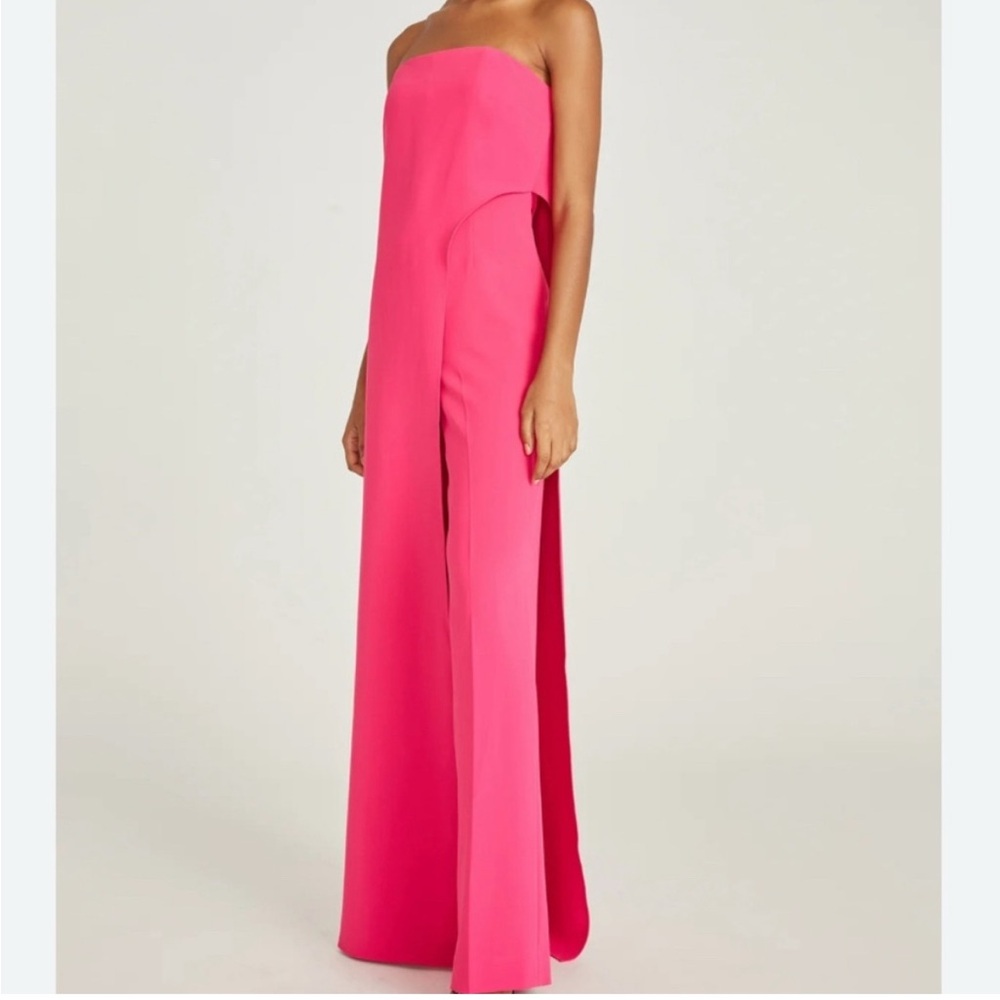 Halston Pink Strapless Skirted Jumpsuit, Size 4, New with Tags